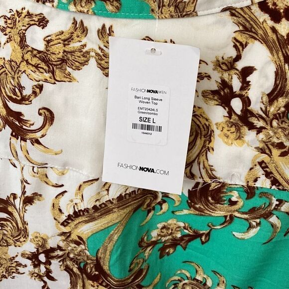 NWT Fashion Nova Bari Long Sleeve Woven Top Size - Large - Picture 12 of 13